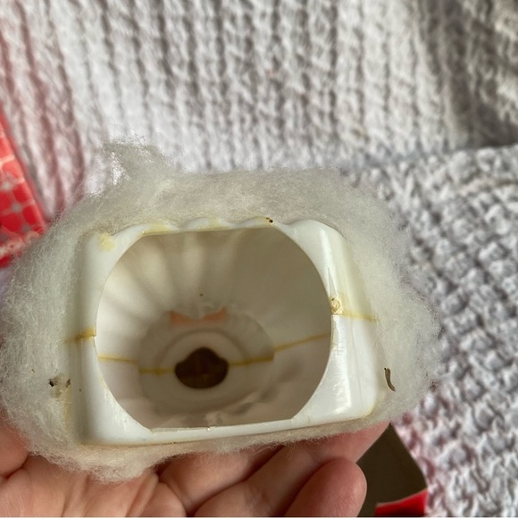 Vintage Double Glo Angel tree topper hard Plastic Glittered Angel Tree Topper - Picture 10 of 10